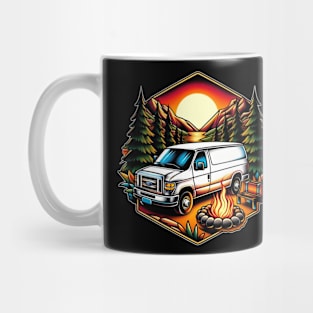 Ford econoline in the forest Mug